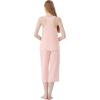 imageWiWi Pajamas for WomenViscose Made from Bamboo Sleeveless Pjs Tank Top Capri Pants Pajama Set SXXLBcream Pink
