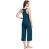 imageWiWi Pajamas for WomenViscose Made from Bamboo Sleeveless Pjs Tank Top Capri Pants Pajama Set SXXLBpeacock Blue