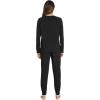 imageWiWi Pajamas set for WomenViscose from Bamboo Long Sleeve Pajama Sets Crew Neck Pj with Joggers Comfy Loungewear SXXLBlack