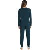 imageWiWi Pajamas set for WomenViscose from Bamboo Long Sleeve Pajama Sets Crew Neck Pj with Joggers Comfy Loungewear SXXLDeep Teal