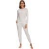 imageWiWi Pajamas set for WomenViscose from Bamboo Long Sleeve Pajama Sets Crew Neck Pj with Joggers Comfy Loungewear SXXLOat Leopard