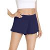 imageWiWi Sleep Shorts for Women Soft Yoga Bottoms Wide Leg Lounge Pj Short Pants Viscose from Bamboo SXXLB Iolet