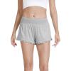 imageWiWi Sleep Shorts for Women Soft Yoga Bottoms Wide Leg Lounge Pj Short Pants Viscose from Bamboo SXXLDark Grey