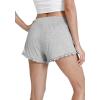 imageWiWi Sleep Shorts for Women Soft Yoga Bottoms Wide Leg Lounge Pj Short Pants Viscose from Bamboo SXXLDark Grey