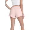 imageWiWi Sleep Shorts for Women Soft Yoga Bottoms Wide Leg Lounge Pj Short Pants Viscose from Bamboo SXXLLight Grey