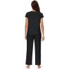 imageWiWi Soft Pajama Set for Women Raglan Sleeve Viscose from Bamboo Sleepwear Lightweight Loose Pajamas Pjs Sets SXXLBlack