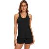 imageWiWi Soft Viscose from Bamboo Pajamas for Women Tank Top and Shorts Sleepwear Cool Pjs Sleeveless Pajama Set SXXLBlack