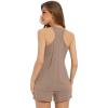 imageWiWi Soft Viscose from Bamboo Pajamas for Women Tank Top and Shorts Sleepwear Cool Pjs Sleeveless Pajama Set SXXLCamel