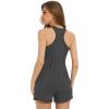 imageWiWi Soft Viscose from Bamboo Pajamas for Women Tank Top and Shorts Sleepwear Cool Pjs Sleeveless Pajama Set SXXLCharcoal Heather