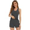 imageWiWi Soft Viscose from Bamboo Pajamas for Women Tank Top and Shorts Sleepwear Cool Pjs Sleeveless Pajama Set SXXLCharcoal Heather