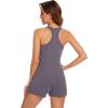 imageWiWi Soft Viscose from Bamboo Pajamas for Women Tank Top and Shorts Sleepwear Cool Pjs Sleeveless Pajama Set SXXLDark Grey