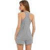 imageWiWi Soft Viscose from Bamboo Pajamas for Women Tank Top and Shorts Sleepwear Cool Pjs Sleeveless Pajama Set SXXLHeather Grey