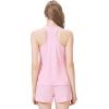 imageWiWi Soft Viscose from Bamboo Pajamas for Women Tank Top and Shorts Sleepwear Cool Pjs Sleeveless Pajama Set SXXLPink