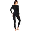 imageWiWi Soft Viscose from Bamboo Underwear for Women Thermal Long Johns Sets Super Warm Base Layer Top Pants Pajamas Set S3XAblack