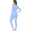 imageWiWi Soft Viscose from Bamboo Underwear for Women Thermal Long Johns Sets Super Warm Base Layer Top Pants Pajamas Set S3XAsky Blue