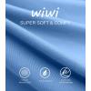 imageWiWi Soft Viscose from Bamboo Underwear for Women Thermal Long Johns Sets Super Warm Base Layer Top Pants Pajamas Set S3XAsky Blue