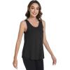 imageWiWi Tank Tops for Women Sleeveless Pajama TShirt Tanks Loungewear Basic Shirts Viscose from Bamboo SXXLAblack