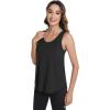 imageWiWi Tank Tops for Women Sleeveless Pajama TShirt Tanks Loungewear Basic Shirts Viscose from Bamboo SXXLAblack