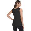 imageWiWi Tank Tops for Women Sleeveless Pajama TShirt Tanks Loungewear Basic Shirts Viscose from Bamboo SXXLAblack