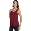 imageWiWi Tank Tops for Women Sleeveless Pajama TShirt Tanks Loungewear Basic Shirts Viscose from Bamboo SXXLAburgundy