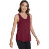 imageWiWi Tank Tops for Women Sleeveless Pajama TShirt Tanks Loungewear Basic Shirts Viscose from Bamboo SXXLAburgundy