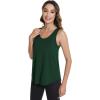 imageWiWi Tank Tops for Women Sleeveless Pajama TShirt Tanks Loungewear Basic Shirts Viscose from Bamboo SXXLAdeep Green