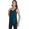 imageWiWi Tank Tops for Women Sleeveless Pajama TShirt Tanks Loungewear Basic Shirts Viscose from Bamboo SXXLApeacock Blue