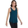 imageWiWi Tank Tops for Women Sleeveless Pajama TShirt Tanks Loungewear Basic Shirts Viscose from Bamboo SXXLApeacock Blue