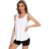imageWiWi Tank Tops for Women Sleeveless Pajama TShirt Tanks Loungewear Basic Shirts Viscose from Bamboo SXXLApure White