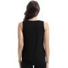 imageWiWi Tank Tops for Women Sleeveless Pajama TShirt Tanks Loungewear Basic Shirts Viscose from Bamboo SXXLBblack
