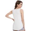 imageWiWi Tank Tops for Women Sleeveless Pajama TShirt Tanks Loungewear Basic Shirts Viscose from Bamboo SXXLBraw White