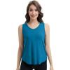 imageWiWi Tank Tops for Women Sleeveless Pajama TShirt Tanks Loungewear Basic Shirts Viscose from Bamboo SXXLBteal Blue