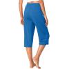 imageWiWi Viscose Capri Pants for Women Wide Leg Pajama with Pockets Soft Knit Lounge Sleep Pj Bottoms SXXLBright Blue