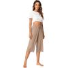 imageWiWi Viscose Capri Pants for Women Wide Leg Pajama with Pockets Soft Knit Lounge Sleep Pj Bottoms SXXLCamel