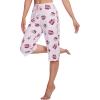 imageWiWi Viscose Capri Pants for Women Wide Leg Pajama with Pockets Soft Knit Lounge Sleep Pj Bottoms SXXLCoffee Cup