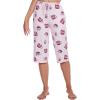 imageWiWi Viscose Capri Pants for Women Wide Leg Pajama with Pockets Soft Knit Lounge Sleep Pj Bottoms SXXLCoffee Cup