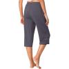 imageWiWi Viscose Capri Pants for Women Wide Leg Pajama with Pockets Soft Knit Lounge Sleep Pj Bottoms SXXLDark Grey