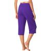 imageWiWi Viscose Capri Pants for Women Wide Leg Pajama with Pockets Soft Knit Lounge Sleep Pj Bottoms SXXLLilac