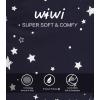 imageWiWi Viscose Capri Pants for Women Wide Leg Pajama with Pockets Soft Knit Lounge Sleep Pj Bottoms SXXLNavy Stars