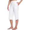 imageWiWi Viscose Capri Pants for Women Wide Leg Pajama with Pockets Soft Knit Lounge Sleep Pj Bottoms SXXLWhiteBlack Dots