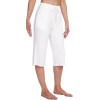 imageWiWi Viscose Capri Pants for Women Wide Leg Pajama with Pockets Soft Knit Lounge Sleep Pj Bottoms SXXLWhiteBlack Dots