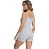 imageWiWi Viscose from Bamboo Cami Top Pajama Set for Women Sleeveless Tops with Shorts Pjs Sets SXXLLight Heather Grey