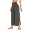 imageWiWi Viscose from Bamboo Pajama Bottoms Wide Leg Capri Pj Pants for Women Soft Lounge High Waist Cool Sweatpants SXXLCharcoal