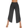 imageWiWi Viscose from Bamboo Pajama Bottoms Wide Leg Capri Pj Pants for Women Soft Lounge High Waist Cool Sweatpants SXXLCharcoal Heather