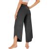 imageWiWi Viscose from Bamboo Pajama Bottoms Wide Leg Capri Pj Pants for Women Soft Lounge High Waist Cool Sweatpants SXXLCharcoal Heather