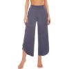 imageWiWi Viscose from Bamboo Pajama Bottoms Wide Leg Capri Pj Pants for Women Soft Lounge High Waist Cool Sweatpants SXXLDark Grey