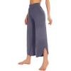 imageWiWi Viscose from Bamboo Pajama Bottoms Wide Leg Capri Pj Pants for Women Soft Lounge High Waist Cool Sweatpants SXXLDark Grey