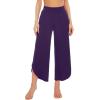 imageWiWi Viscose from Bamboo Pajama Bottoms Wide Leg Capri Pj Pants for Women Soft Lounge High Waist Cool Sweatpants SXXLDark Purple