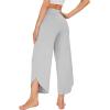 imageWiWi Viscose from Bamboo Pajama Bottoms Wide Leg Capri Pj Pants for Women Soft Lounge High Waist Cool Sweatpants SXXLLight Heather Grey