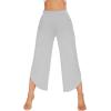 imageWiWi Viscose from Bamboo Pajama Bottoms Wide Leg Capri Pj Pants for Women Soft Lounge High Waist Cool Sweatpants SXXLLight Heather Grey